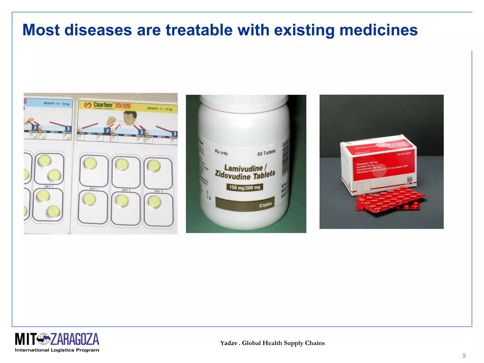 Yadav . Global Health Supply Chains
9
Most diseases are treatable with existing medicines
 