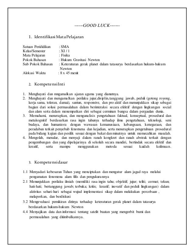 Tes Hasil Belajar Contoh