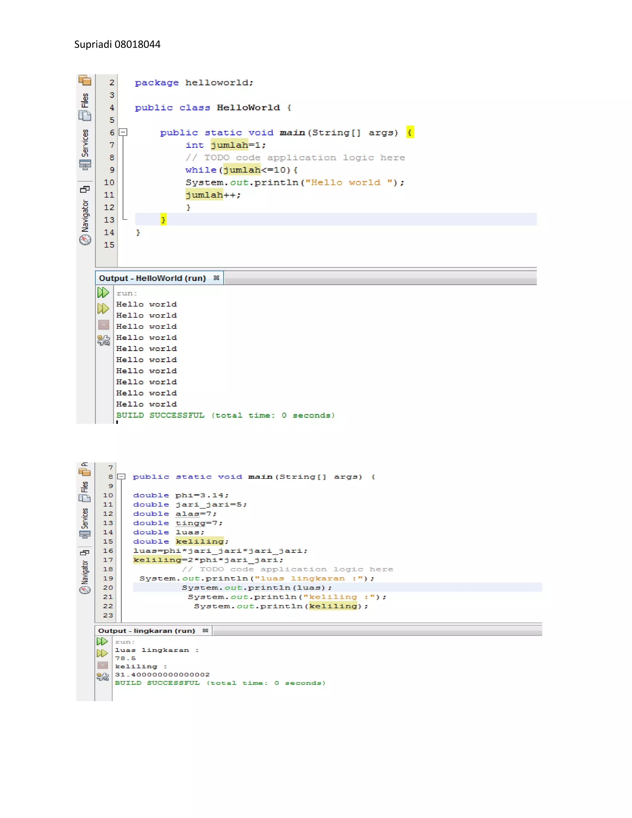 program java sederhana | PDF
