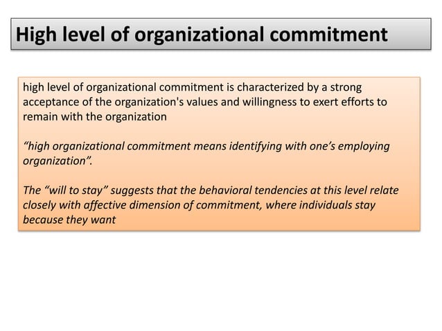 organizational commitment