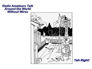 Radio Amateurs TalkRadio Amateurs Talk
Around the WorldAround the World
Without WiresWithout Wires
Yeh Right!Yeh Right!
 