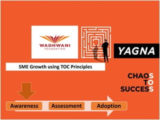 Awareness Assessment Adoption
SME Growth using TOC Principles
 