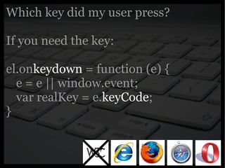 Yahoo presentation: JavaScript Events