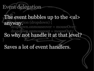 Yahoo presentation: JavaScript Events