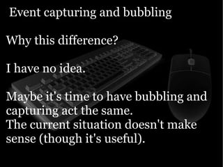 Yahoo presentation: JavaScript Events