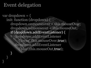 Yahoo presentation: JavaScript Events