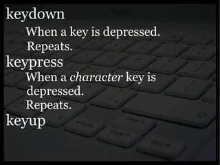 Yahoo presentation: JavaScript Events