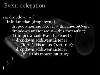 Yahoo presentation: JavaScript Events