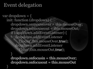 Yahoo presentation: JavaScript Events