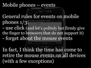 Yahoo presentation: JavaScript Events