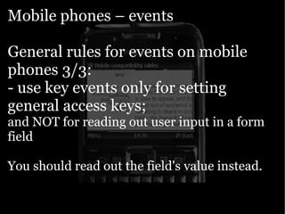Yahoo presentation: JavaScript Events