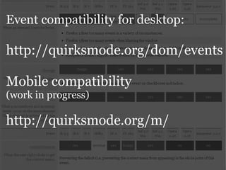 Yahoo presentation: JavaScript Events