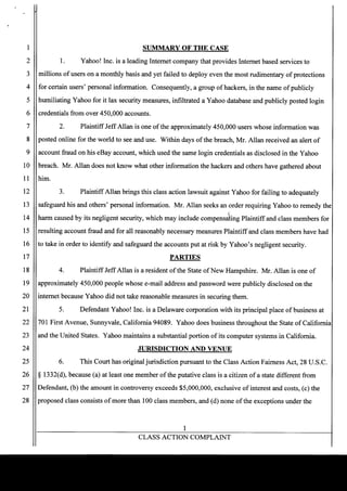 1                                        SUMMARY OF THE CASE

 2          1.      Yahoo! Inc. is a leading Intemet company...