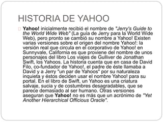 HISTORIA DE YAHOO