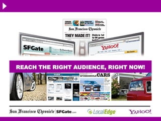 REACH THE RIGHT AUDIENCE, RIGHT NOW!
 