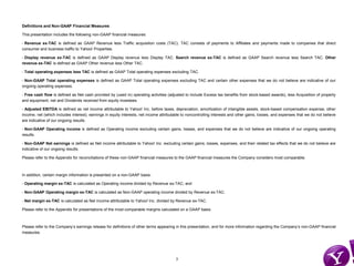 Definitions and Non-GAAP Financial Measures

This presentation includes the following non-GAAP financial measures:

- Reve...