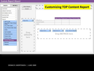 Customizing TOP Content Report




DENNIS R. MORTENSEN | JUNE 2009
 