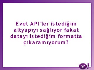 Yahoo! Türkiye ve Yahoo Developer Network