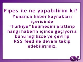 Yahoo! Türkiye ve Yahoo Developer Network