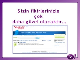 Yahoo! Türkiye ve Yahoo Developer Network
