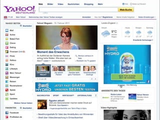 exemples: Inception (contient du custom background) / Santander / Dior / Nokia / Nissan / Virgin TV