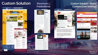 Custom Solution Showroom/
Publieditorial
CustomSolution -Brand
Content(overbriefing)
 