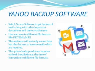 Yahoo backup | PPTX