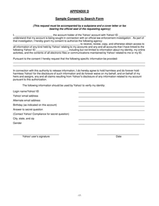 Yahoo Compliance Guide for Law Enforcement | PDF