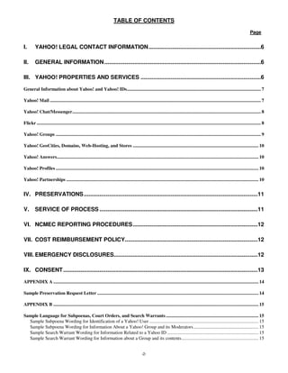 Yahoo Compliance Guide for Law Enforcement | PDF