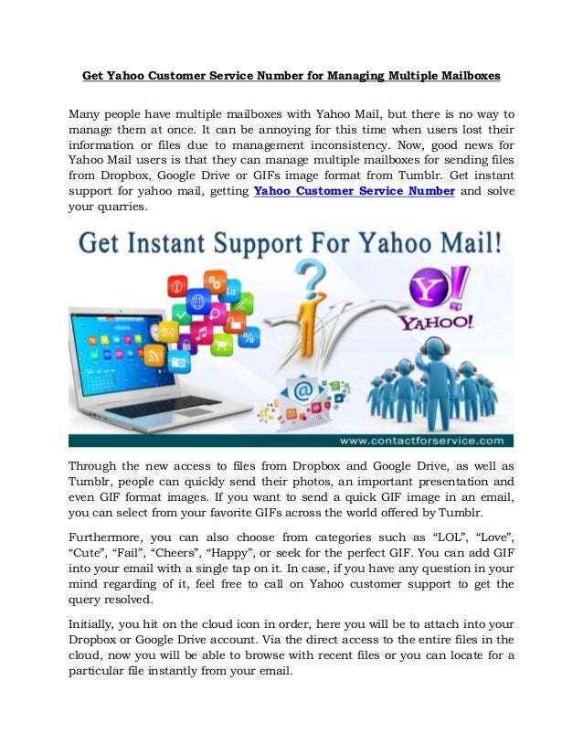 Geyahoo Customer Service Number For Managing Multiple Mailboxes
