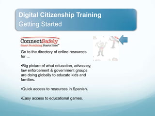 Quick access to resources in Spanish.