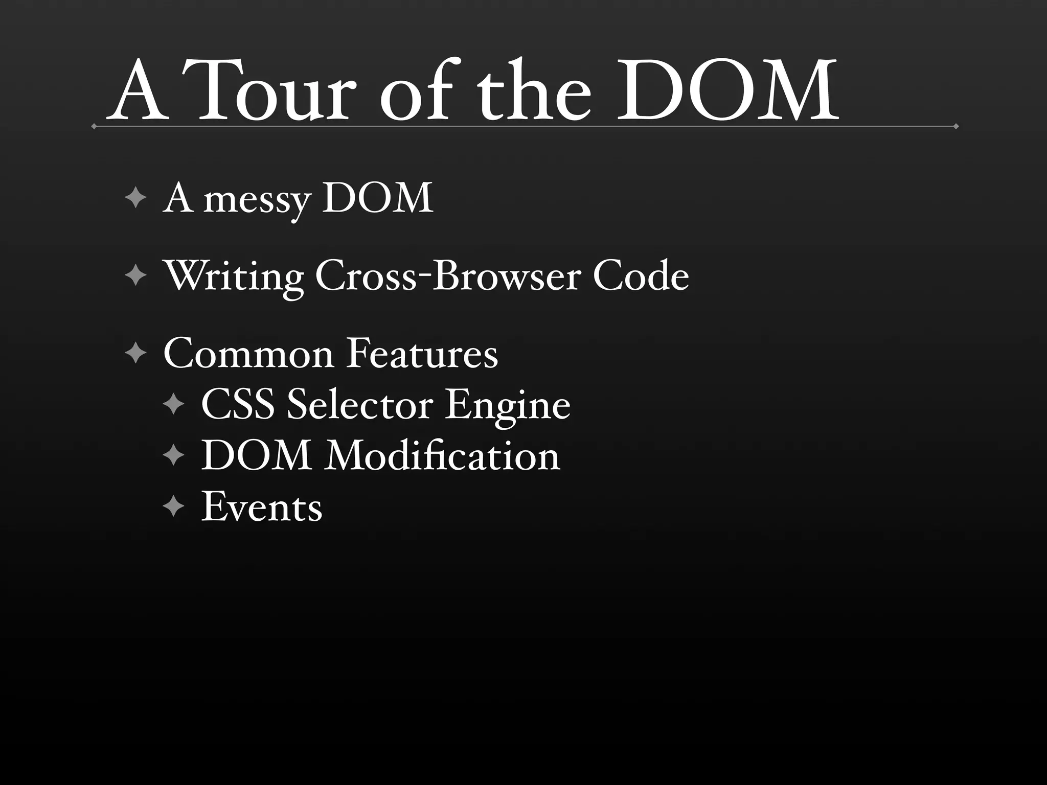 The DOM is a Mess @ Yahoo