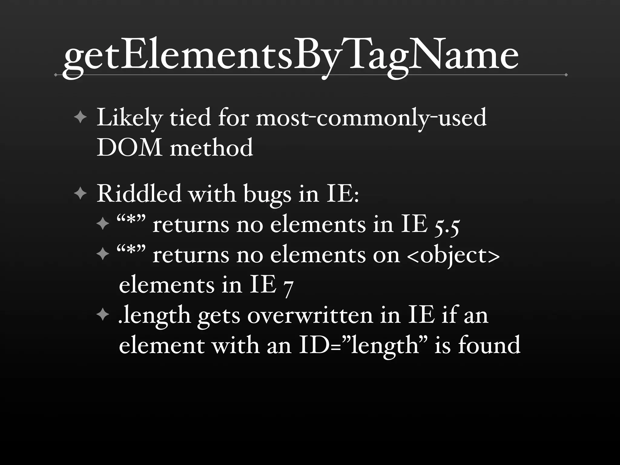 The DOM is a Mess @ Yahoo