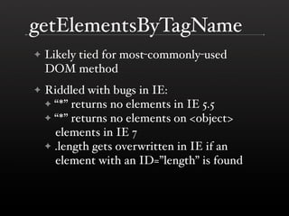 The DOM is a Mess @ Yahoo