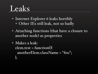 The DOM is a Mess @ Yahoo