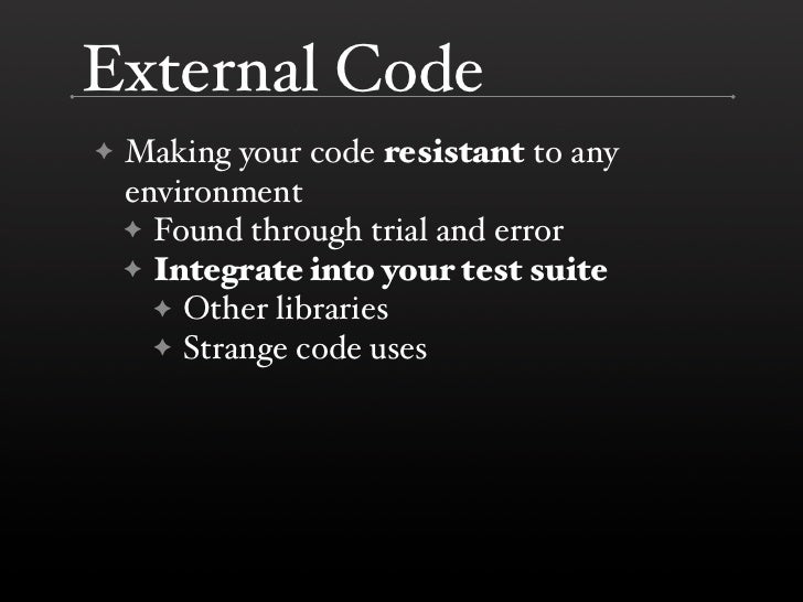 External Code Making your code