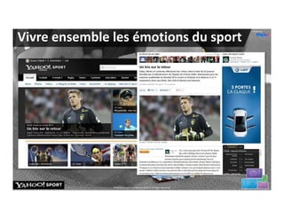 Photo de


Vivre ensemble les émotions du sport




               Proprietary and Confidential.©2012 All Rights Reserved              7
 