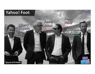 Photo de


Yahoo! Foot




              Proprietary and Confidential.©2012 All Rights Reserved              8
 