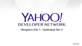 Bengaluru Dec 1 - Hyderabad Dec 3
 