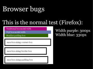 Browser bugs
This is the normal test (Firefox):
                      Width purple: 300px
                      Width blue: 330px
 