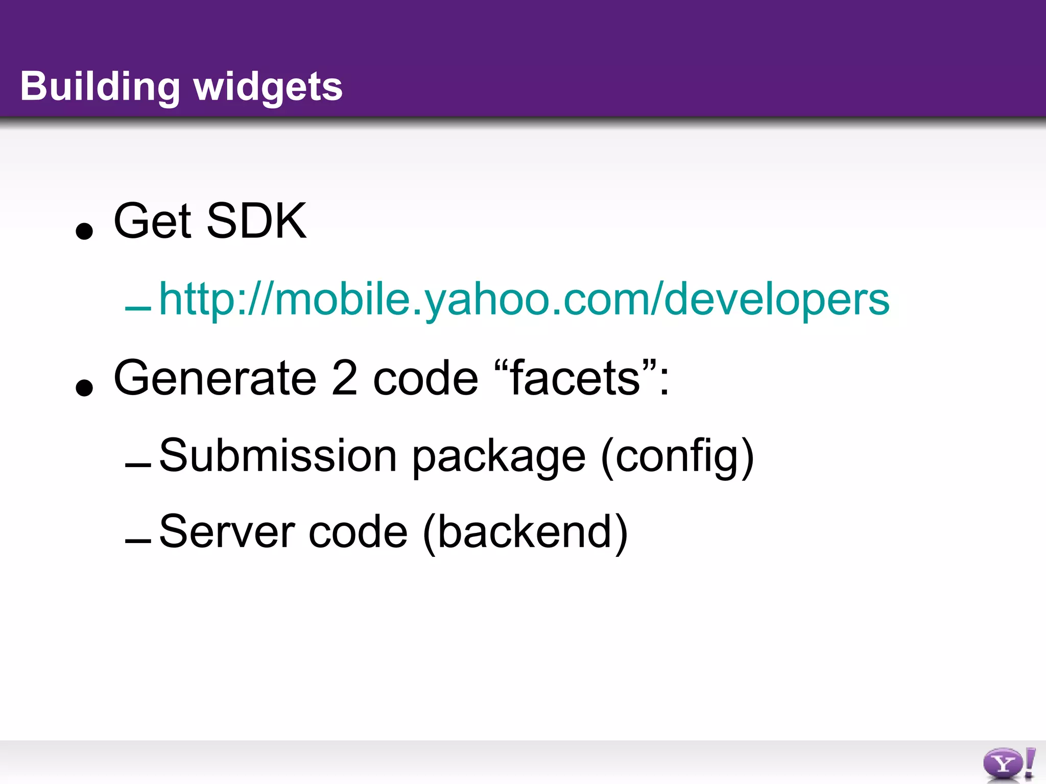 yahoo mobile widgets