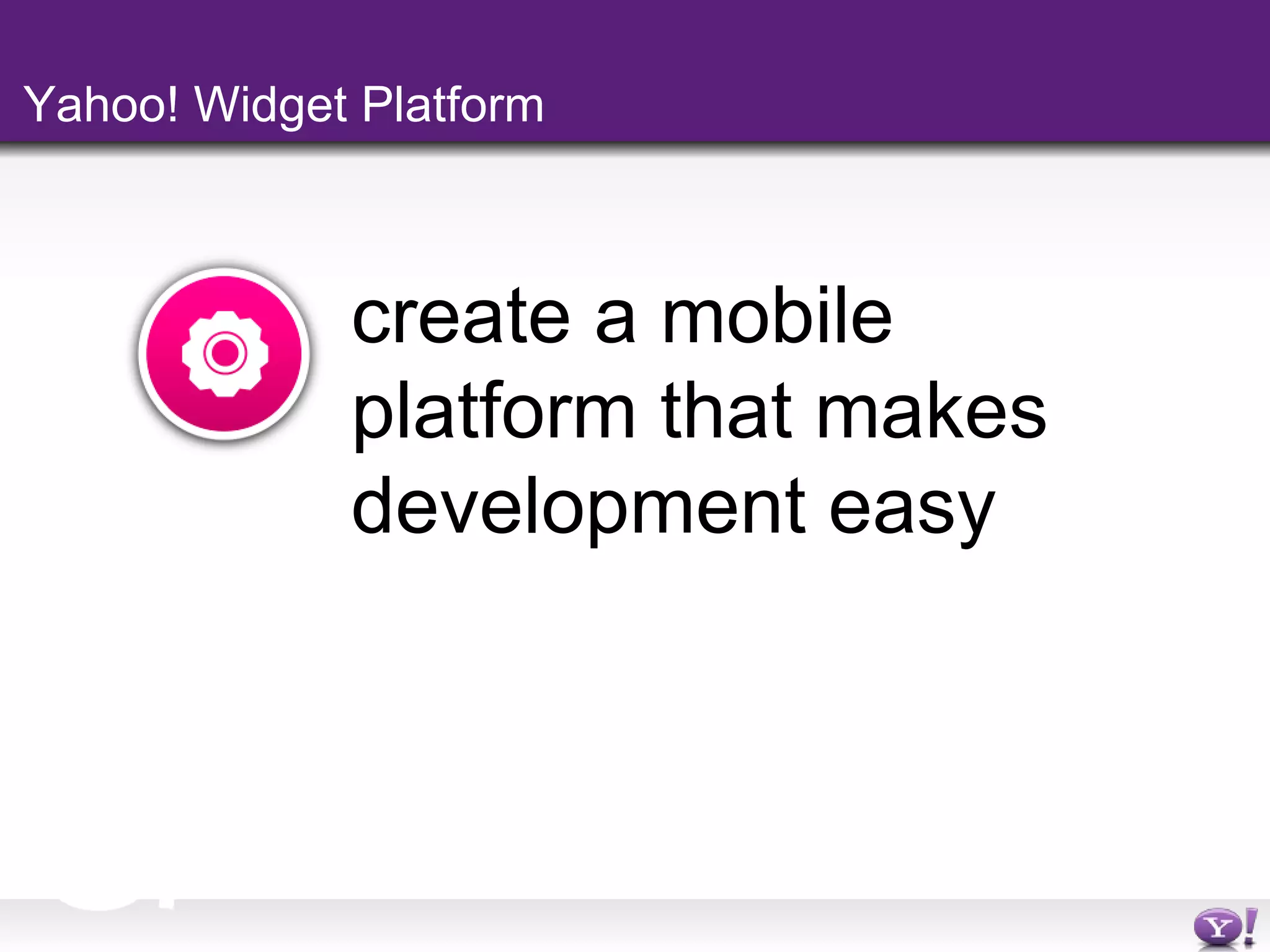 yahoo mobile widgets