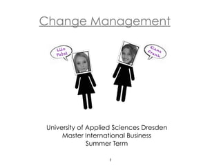 University of Applied Sciences Dresden
Master International Business
Summer Term
Change Management
Lilo
Pabst
KianaFrank
1
 