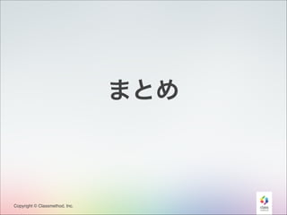 まとめ

Copyright © Classmethod, Inc.

44

 