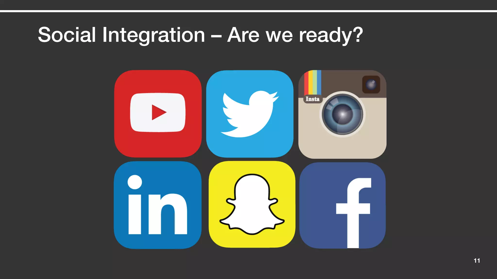 11
Social Integration – Are we ready?
 