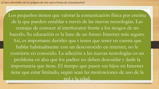 Los riesgos de Internet y las redes sociales para los niños | PPTX