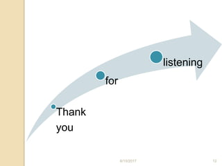 Thank
you
for
listening
6/15/2017 12
 
