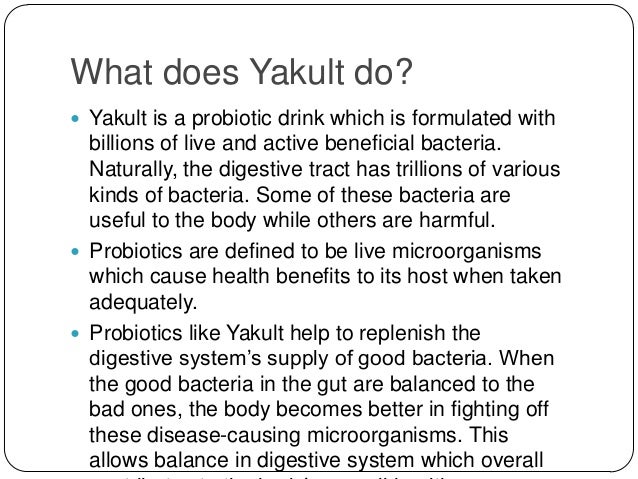 Yakult Probiotic Drink Side Effects