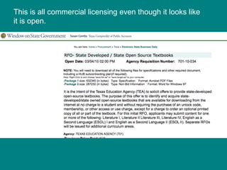 This is all commercial licensing even though it looks like it is open. 