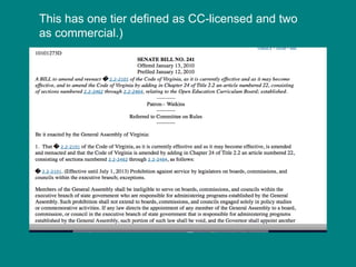 This has one tier defined as CC-licensed and two as commercial.) 